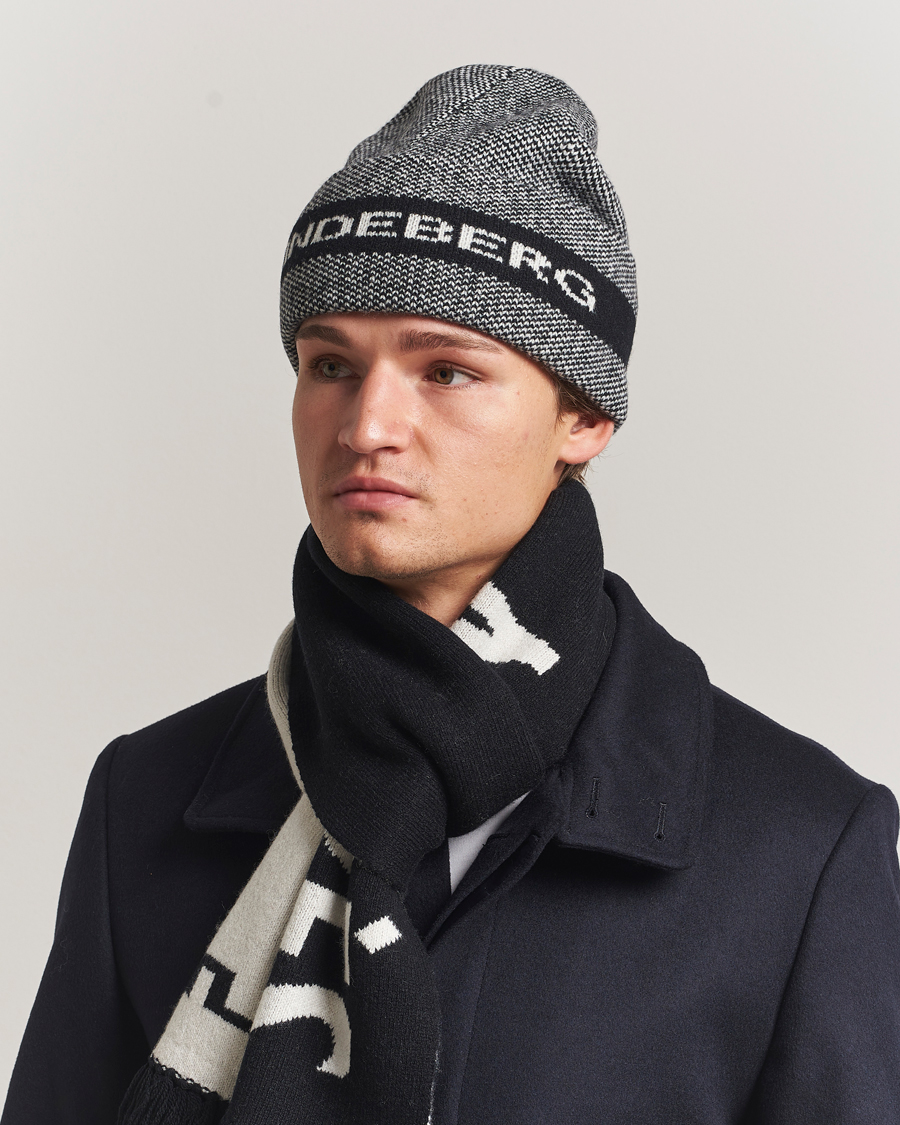Herr | Mössor | J.Lindeberg | Ernie Beanie Black Melange