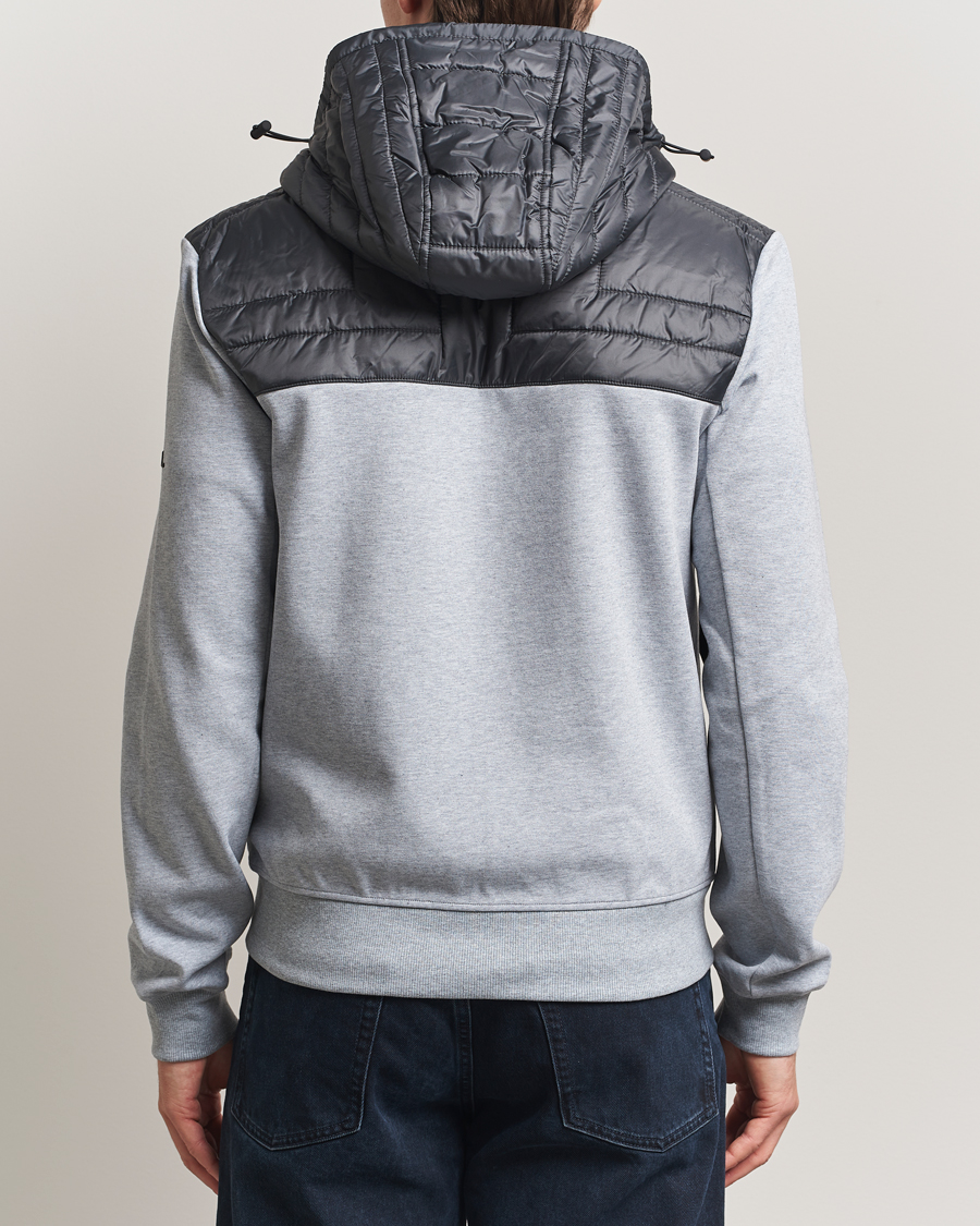 Herr | Jackor | J.Lindeberg | Seth Hybrid Hooded Full Zip Medium Grey Melange
