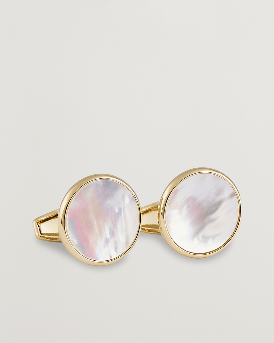 Herr | Manschettknappar | Amanda Christensen | Cufflink & Shirt Studs Set Gold