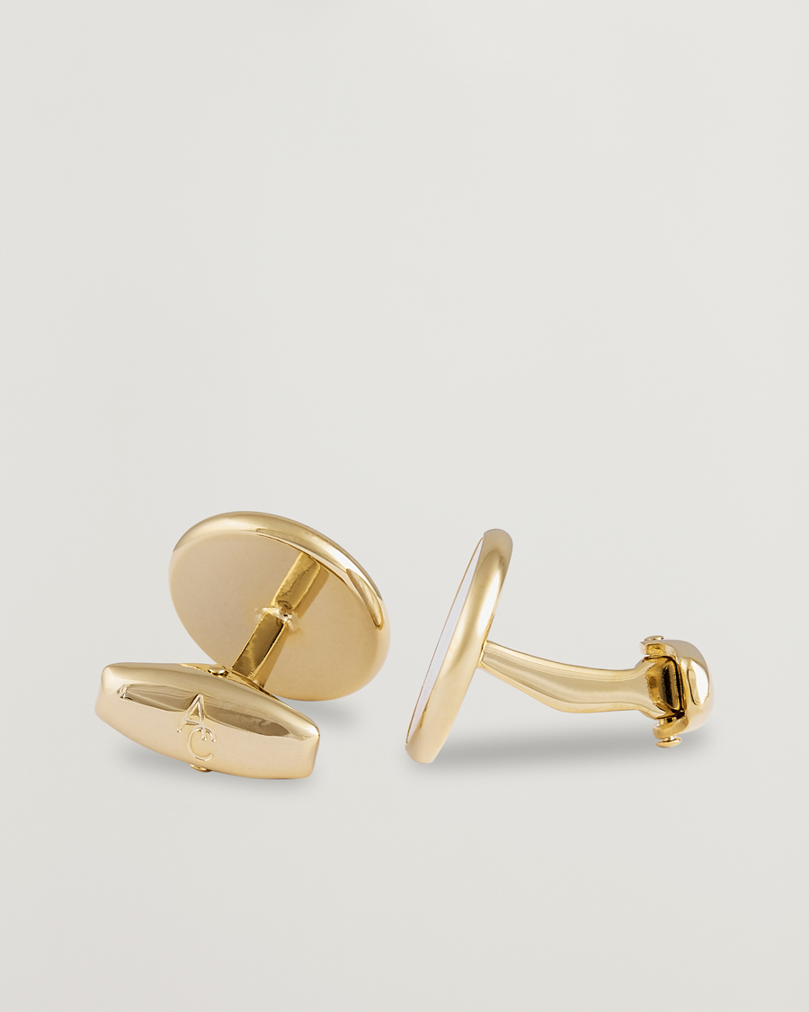 Herr | Manschettknappar | Amanda Christensen | Cufflink & Shirt Studs Set Gold