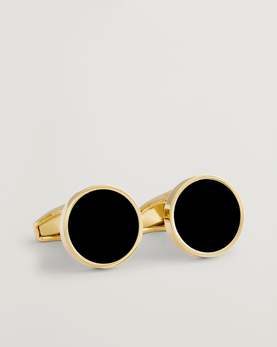 Herr | Manschettknappar | Amanda Christensen | Classic Cufflink Gold/Black