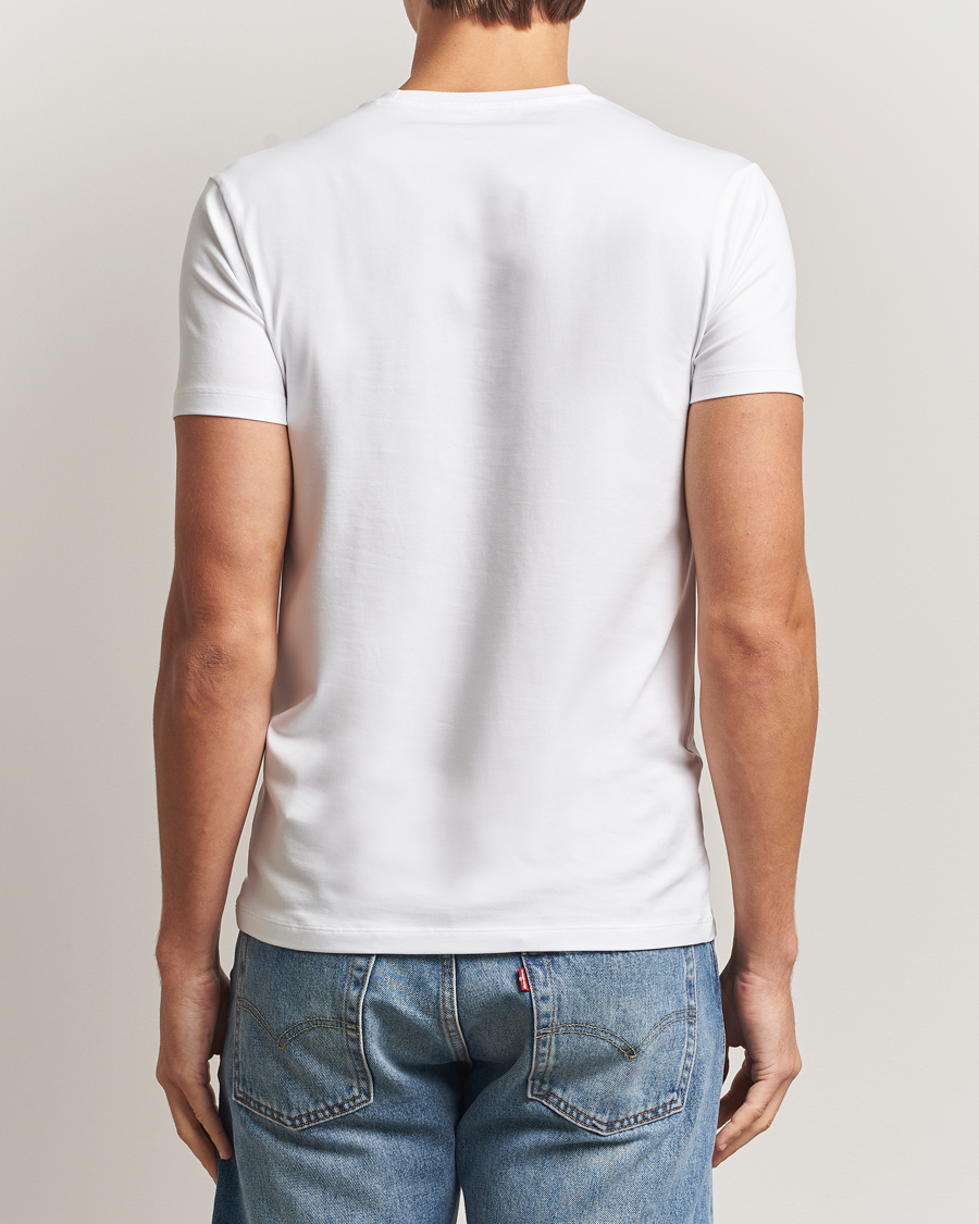 Herr | T-Shirts | Falke | 2-Pack Cotton Crew Neck T-Shirt White