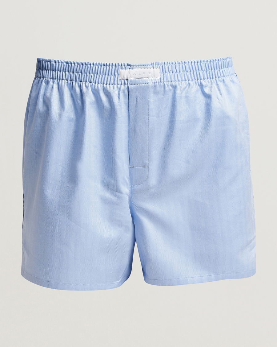 Herr | Underkläder | Falke | Cotton Woven Boxer Shorts Light Blue