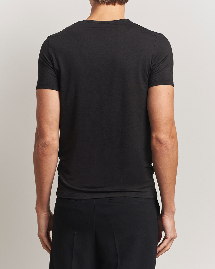 Herr | T-Shirts | Falke | Clima Wool Crew Neck T-Shirt Black
