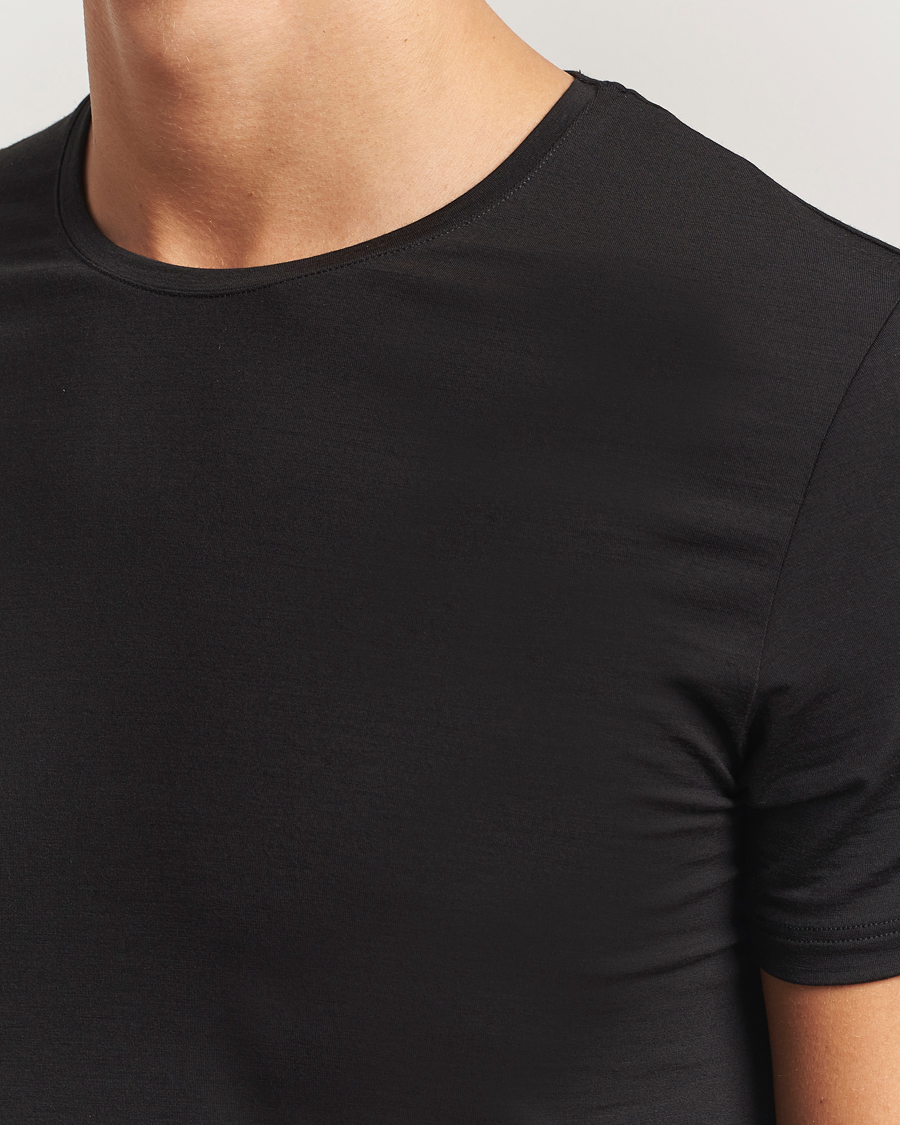 Herr | T-Shirts | Falke | Clima Wool Crew Neck T-Shirt Black