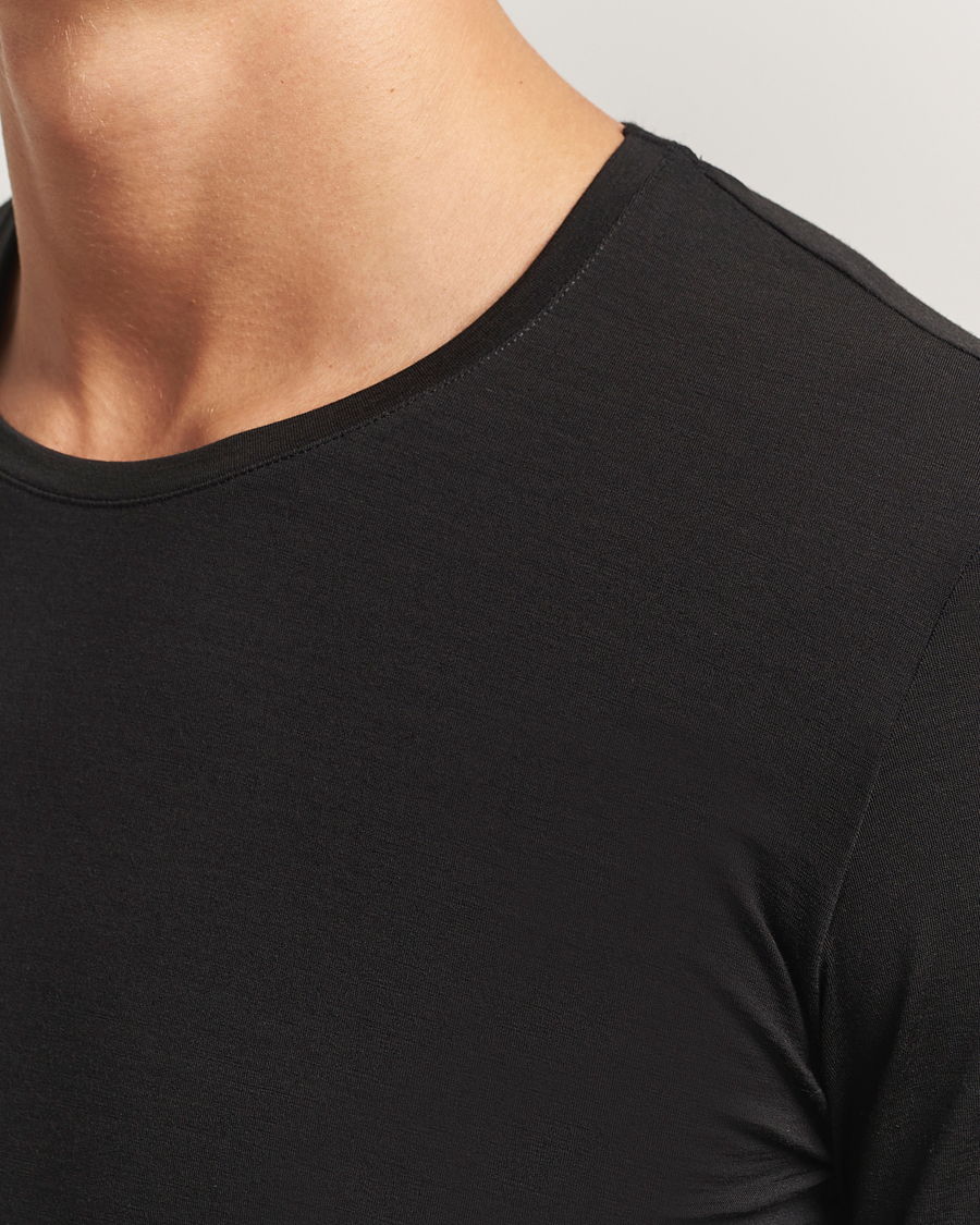 Herr | T-Shirts | Falke | Clima Wool Wool Long Sleeve T-Shirt Black