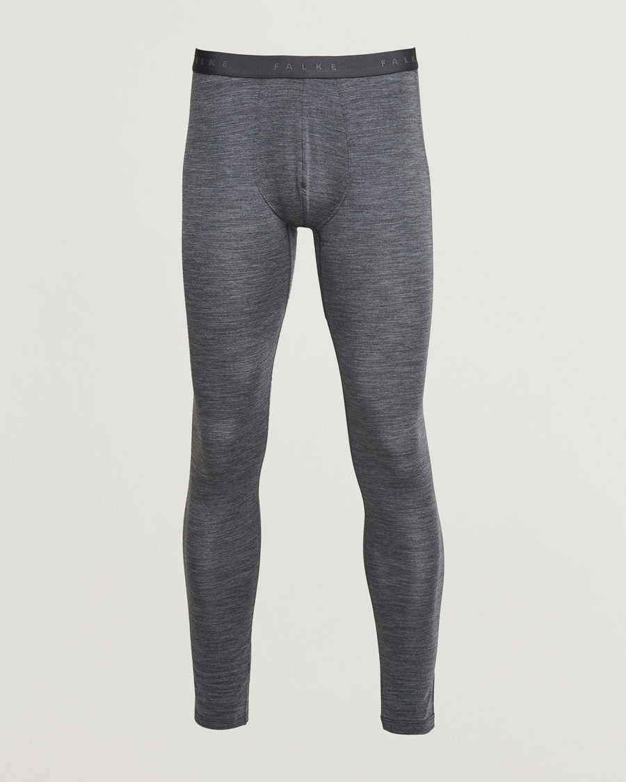 Herr | Underkläder | Falke | Clima Wool Long Tights Dark Grey Heather