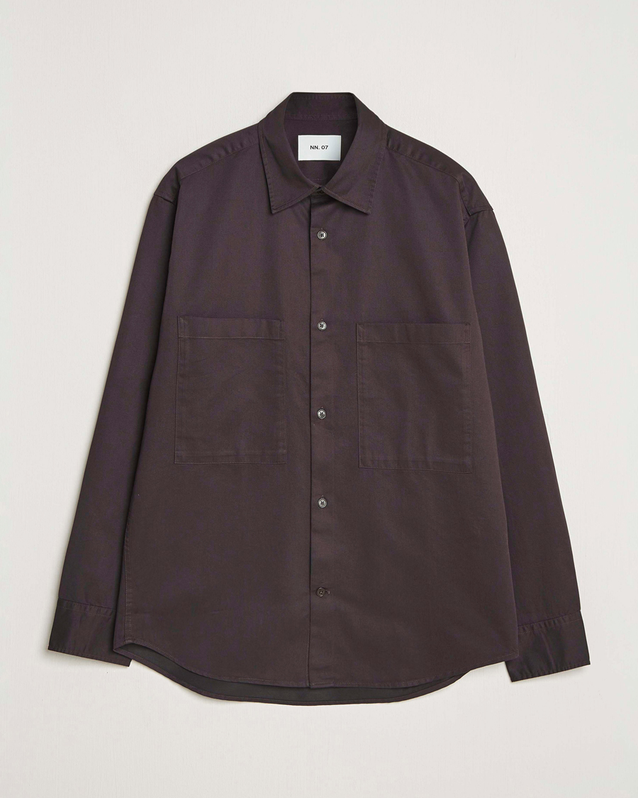 Herr | Skjortor | NN07 | Freddy Tencel Workwear Shirt Dusky Port
