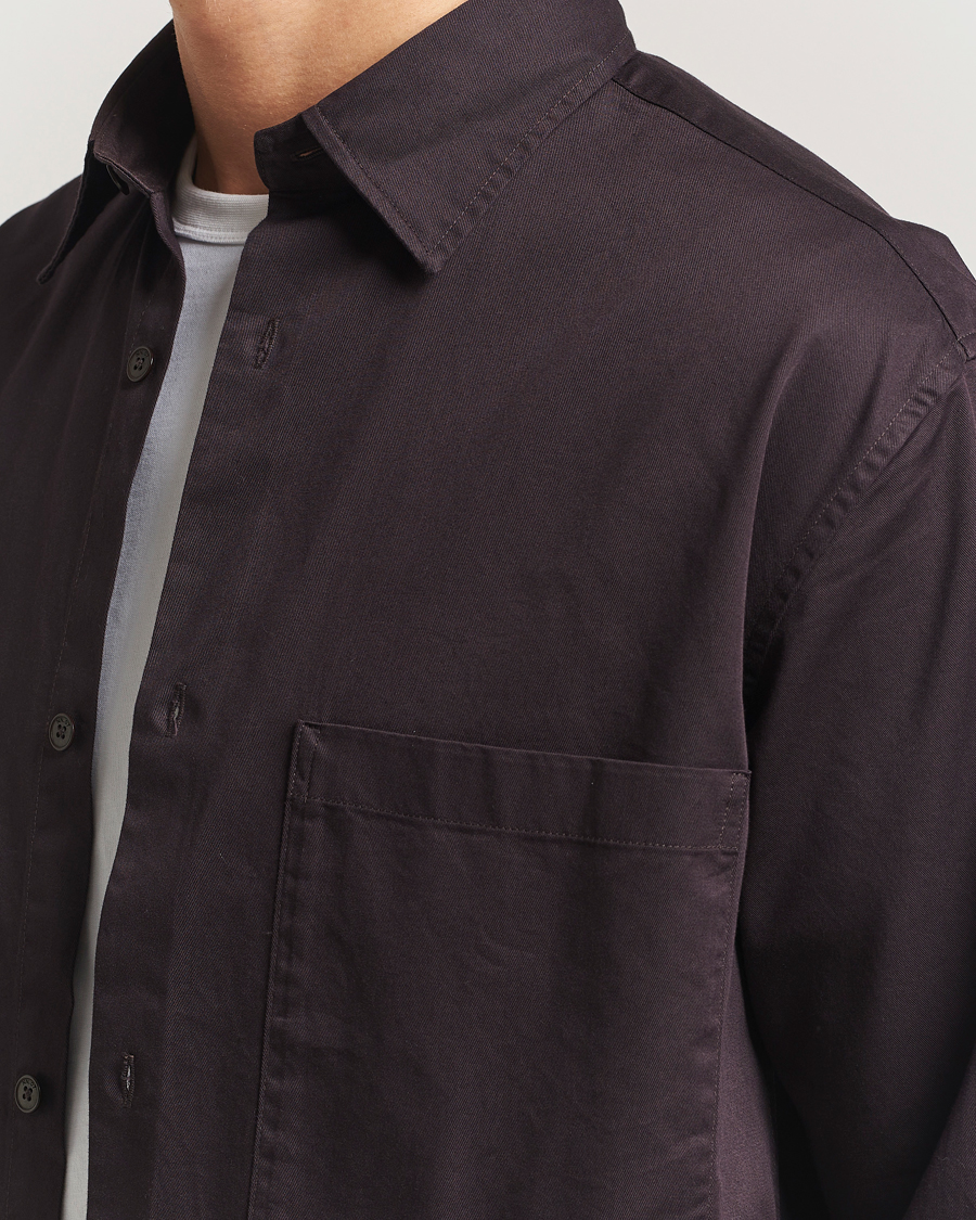 Herr | Skjortor | NN07 | Freddy Tencel Workwear Shirt Dusky Port