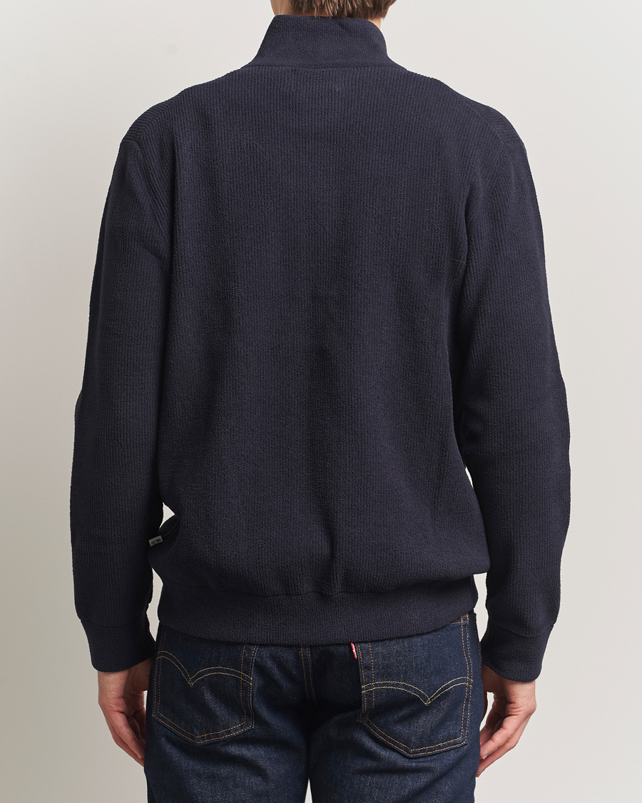 Herr | Tröjor | NN07 | Danny Rib Knitted Full Zip Navy Blue