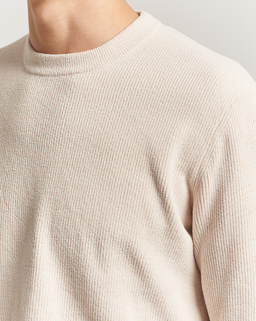 Herr | Tröjor | NN07 | Danny Rib Knitted Crew Neck Ivory