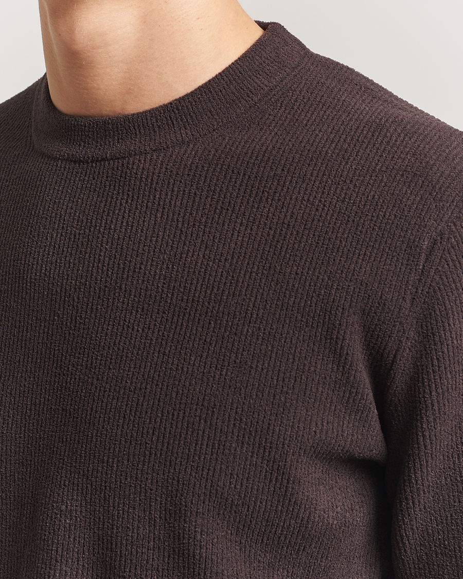 Herr | Tröjor | NN07 | Danny Rib Knitted Crew Neck Dusky Port