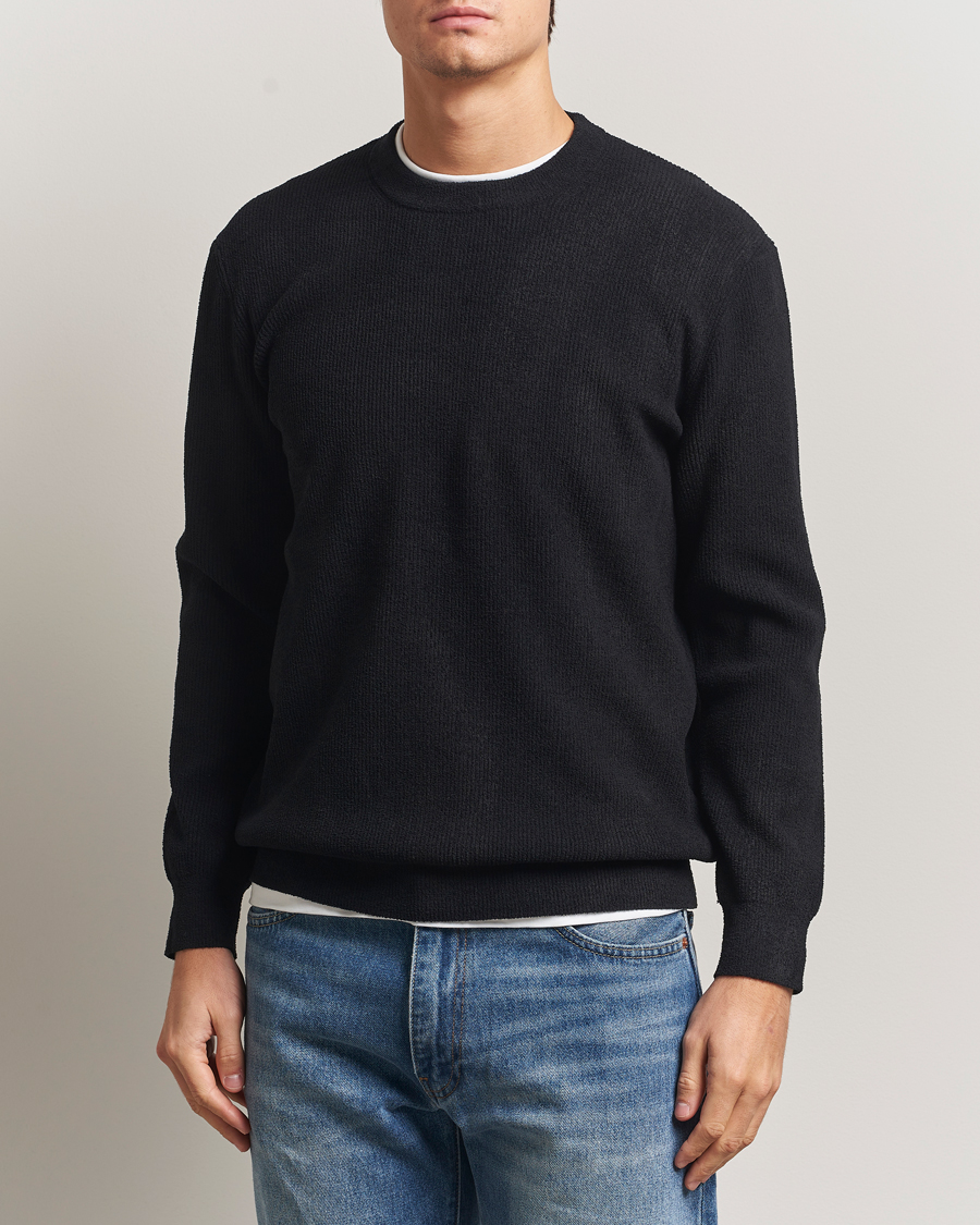 Herr | Tröjor | NN07 | Danny Rib Knitted Crew Neck Black
