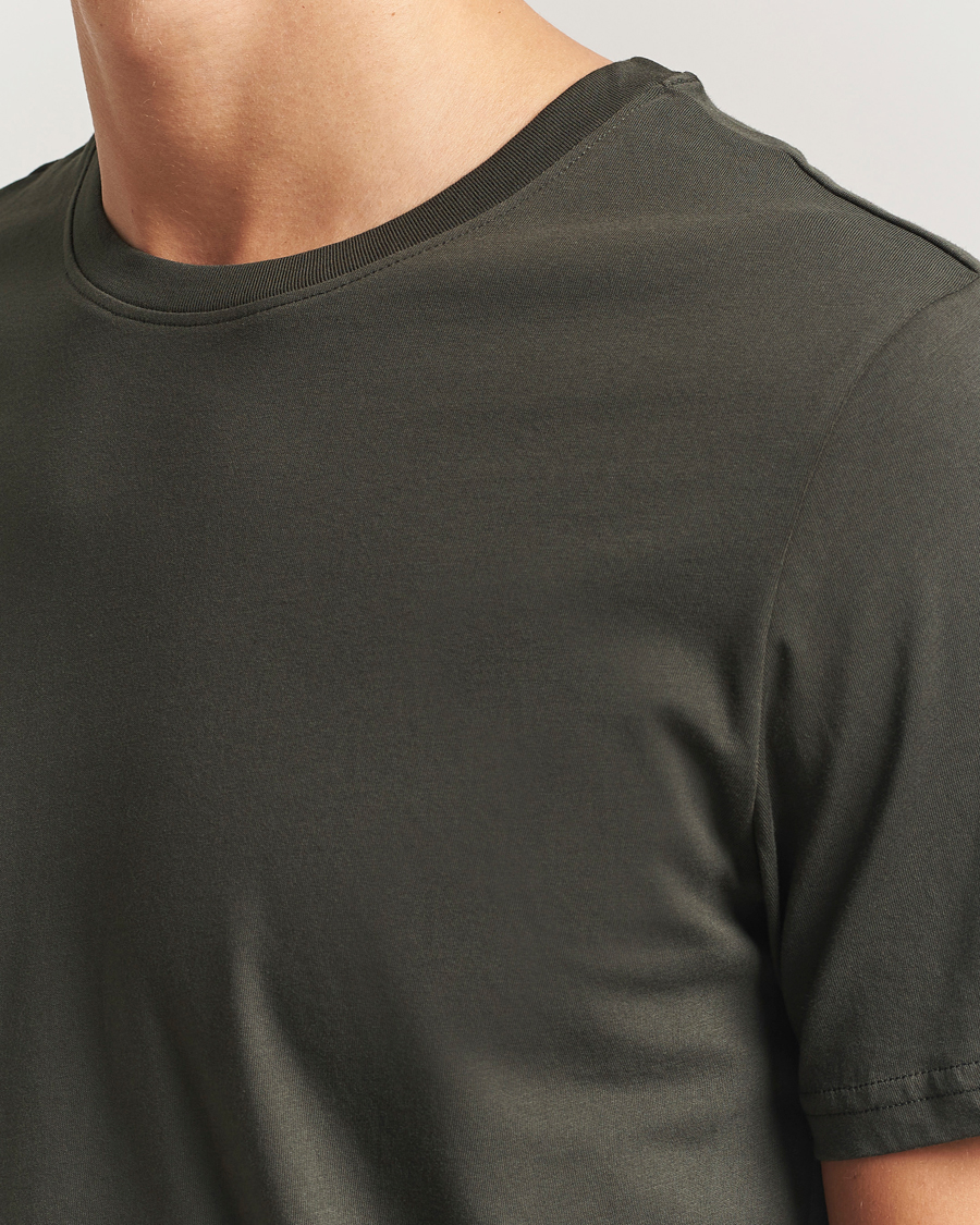 Herr | T-Shirts | NN07 | Percy Crew Neck T-Shirt Dark Army