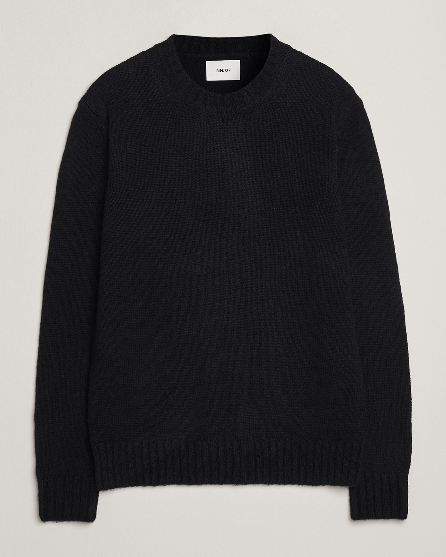 Herr | Tröjor | NN07 | Lee Wool Knitted Sweater Black