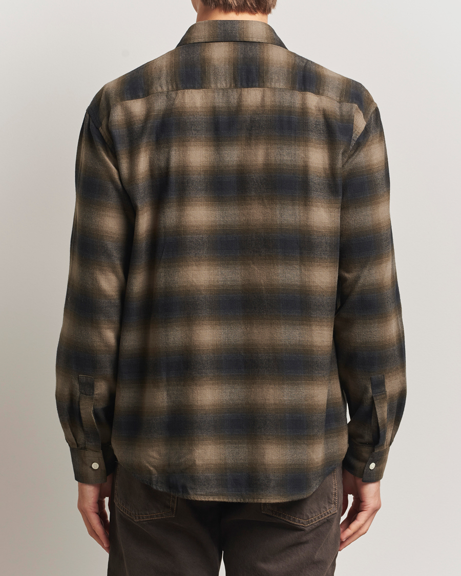 Herr | Skjortor | NN07 | Deon Flannel Checked Shirt Black/Green