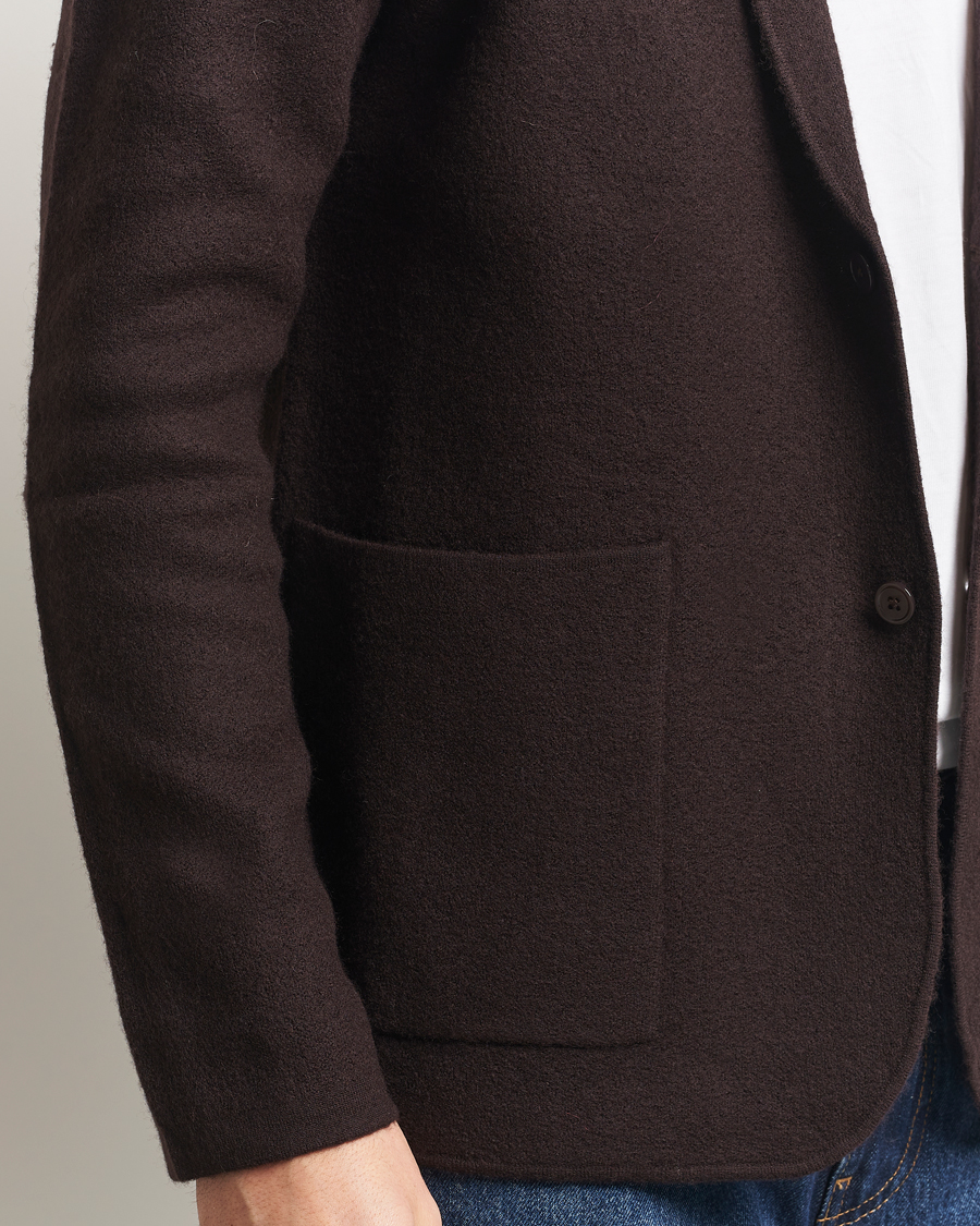 Herr | Kavajer | NN07 | Lucas Boiled Wool Blazer Dusky Port
