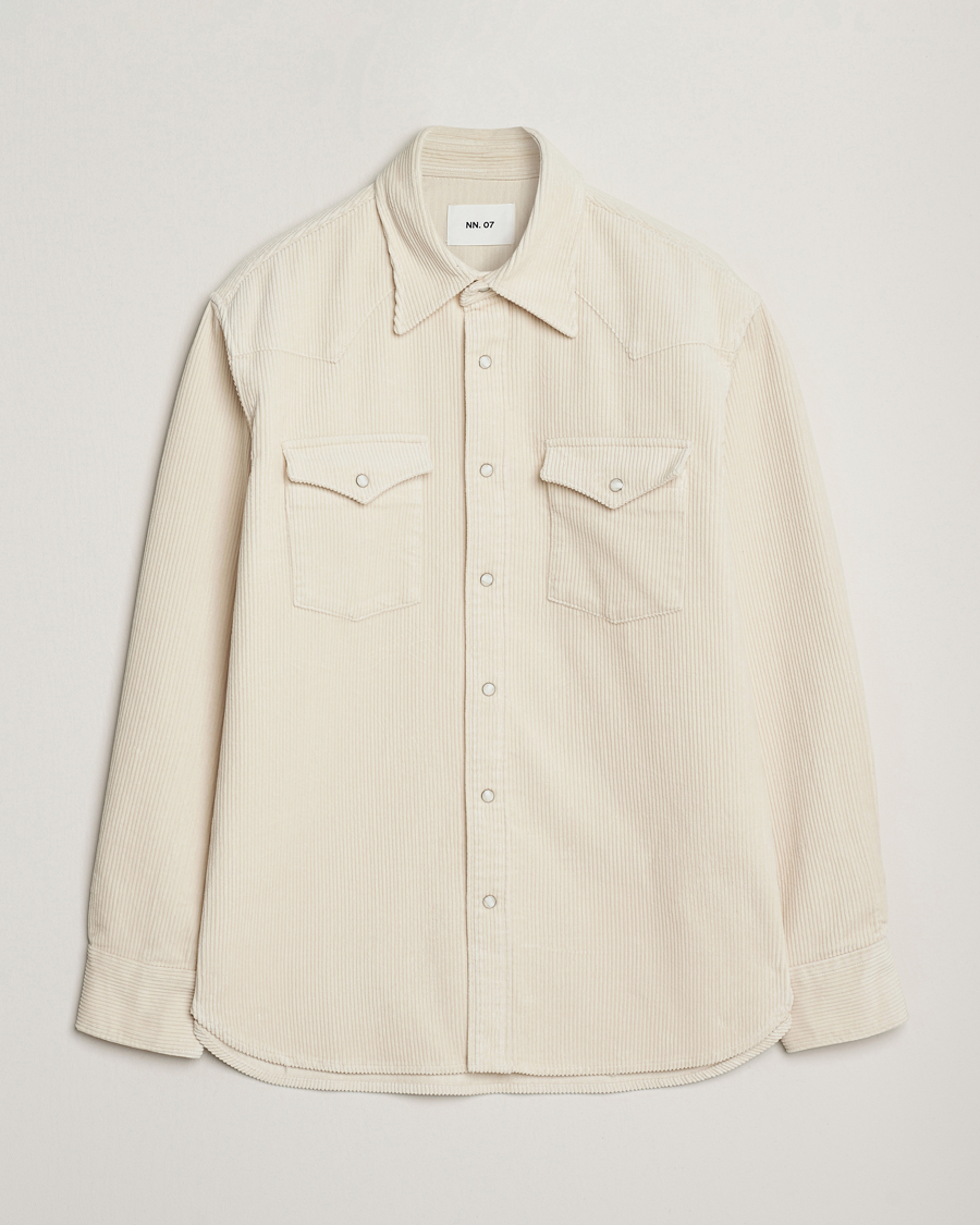 Herr | Skjortor | NN07 | Ricky Corduroy Overshirt Ivory