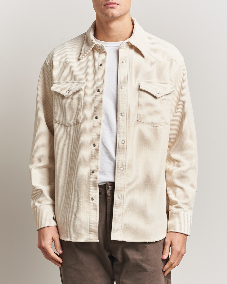 Herr | Skjortor | NN07 | Ricky Corduroy Overshirt Ivory