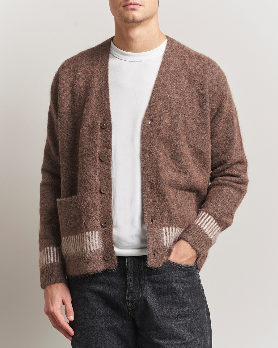 Herr | Tröjor | NN07 | Russell Alpaca Knitted Cardigan Mable Husk