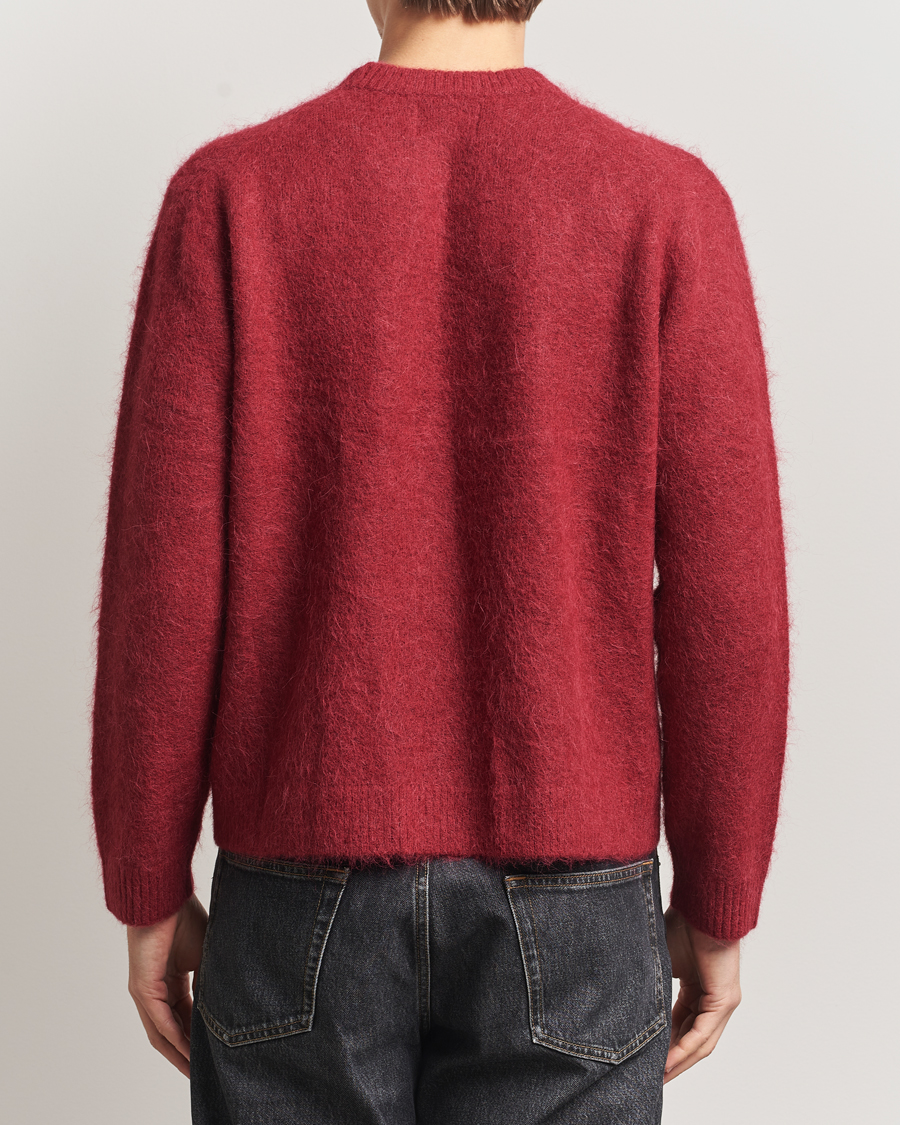 Herr | Tröjor | NN07 | Russell Alpaca Knitted Crew Neck Cranberry