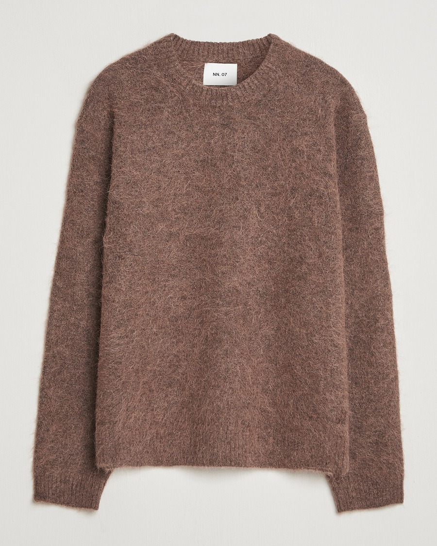 Herr | Tröjor | NN07 | Russell Alpaca Knitted Crew Neck Mable Husk