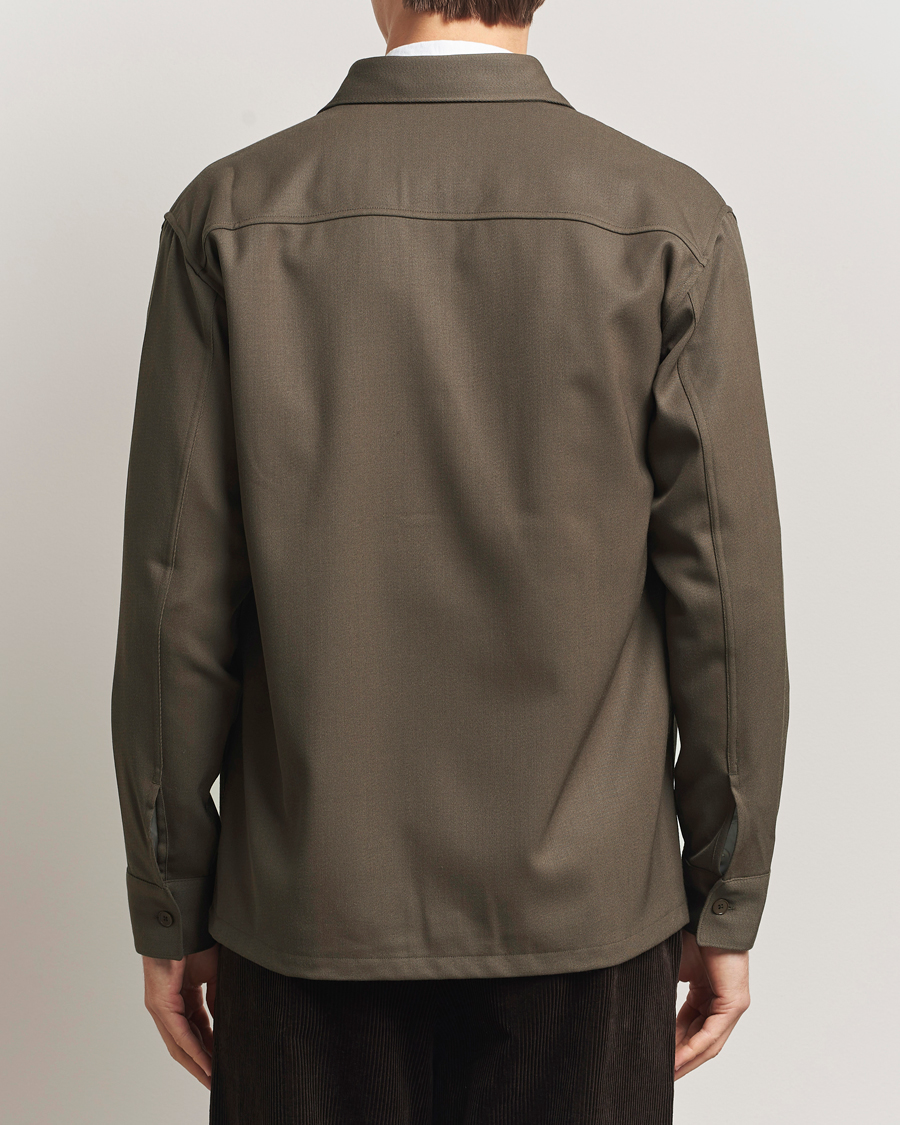 Herr | Skjortor | NN07 | Freddy Wool/Tencel Overshirt Mable Husk