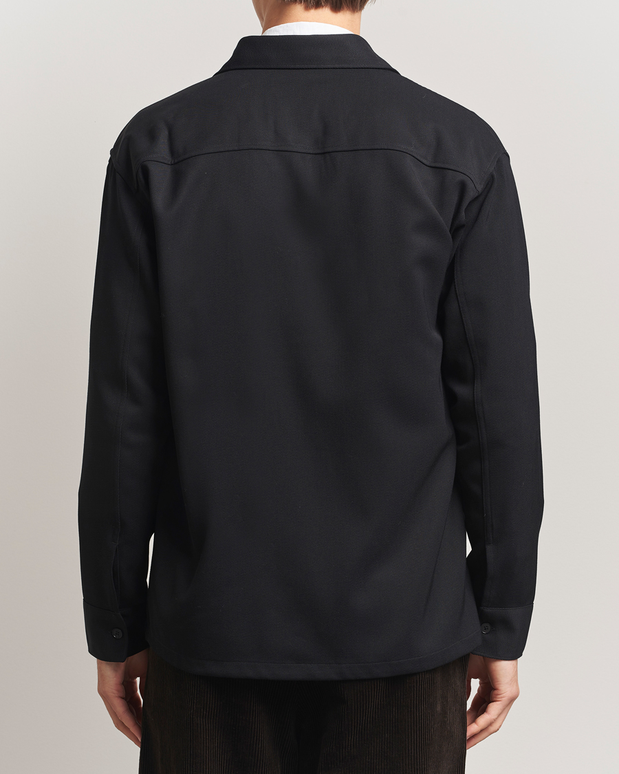 Herr | Skjortor | NN07 | Freddy Wool/Tencel Overshirt Black