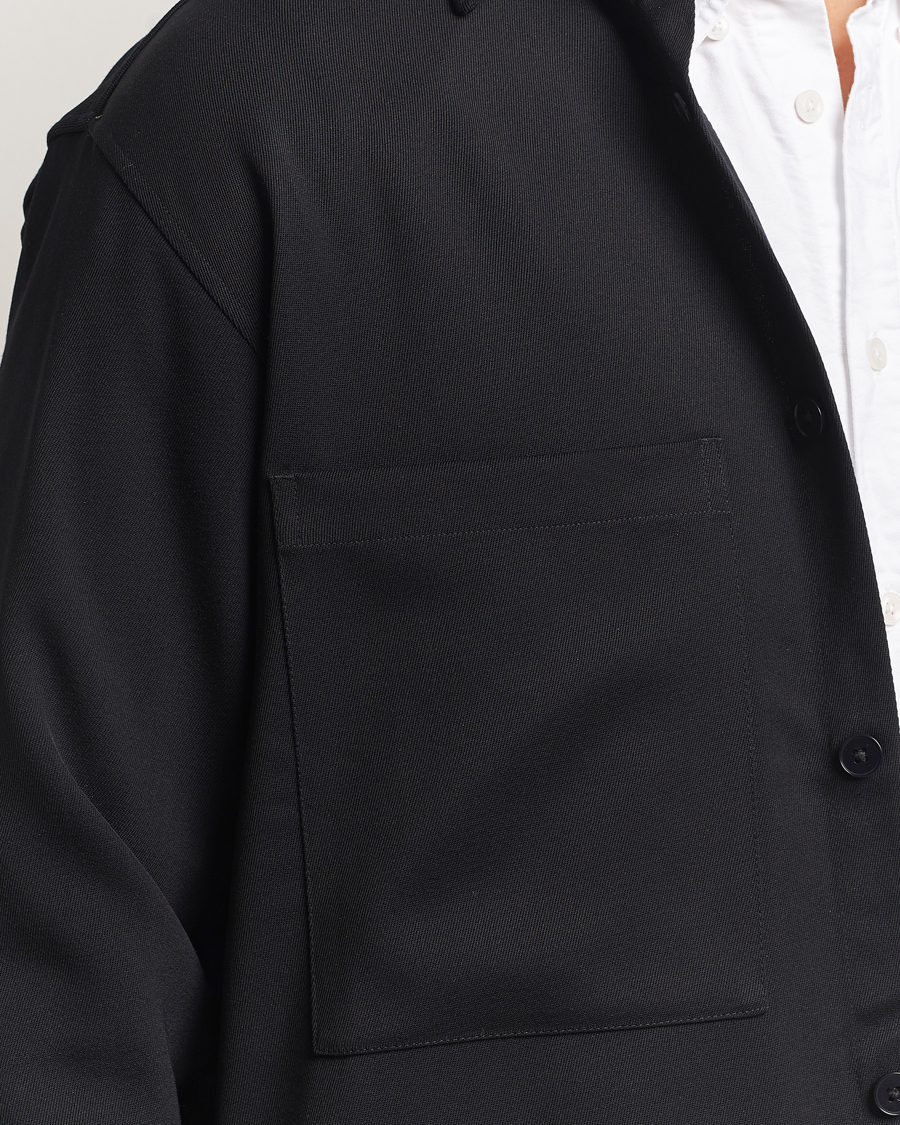 Herr | Skjortor | NN07 | Freddy Wool/Tencel Overshirt Black