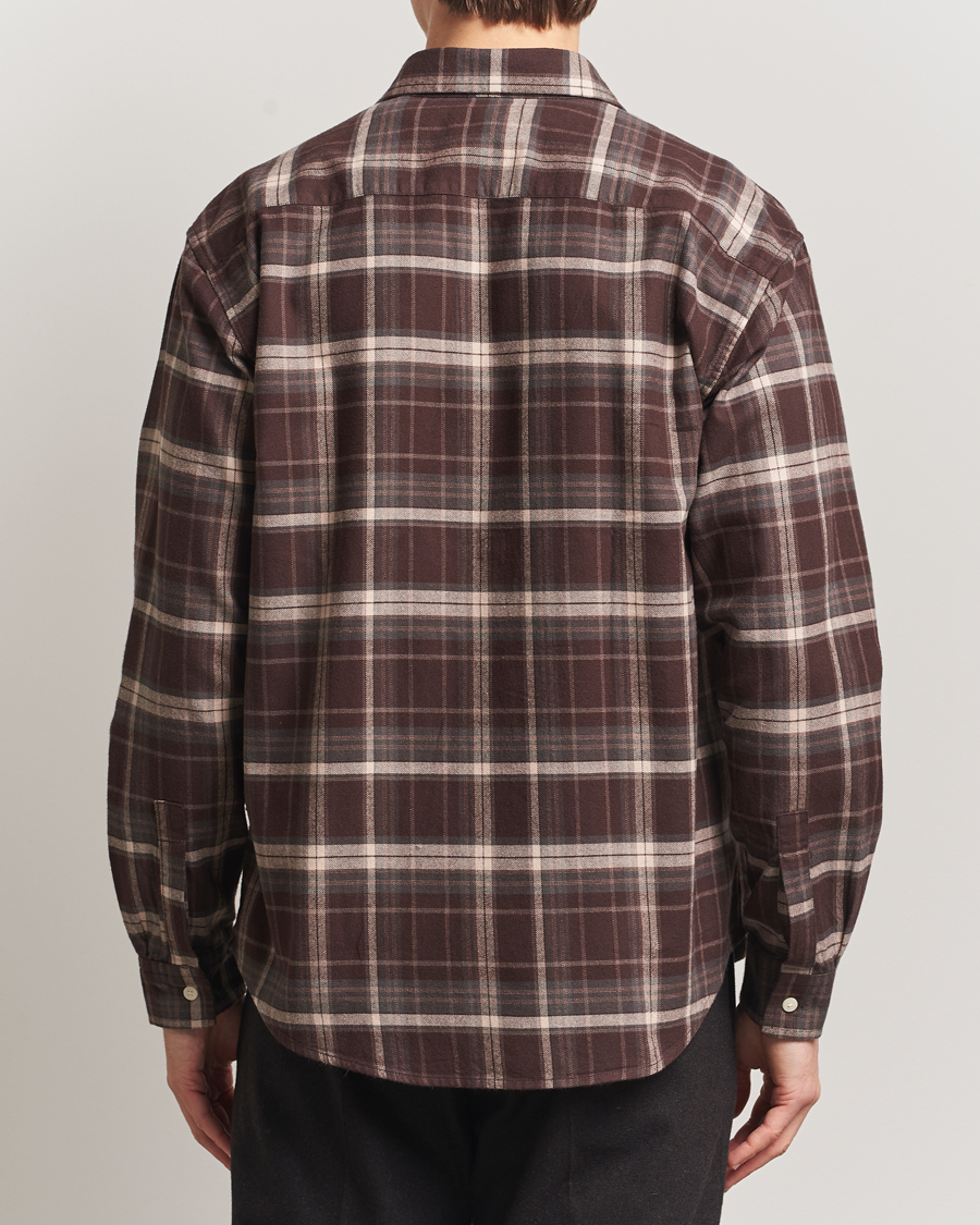 Herr | Skjortor | NN07 | Deon Flannel Checked Shirt Dusky Port