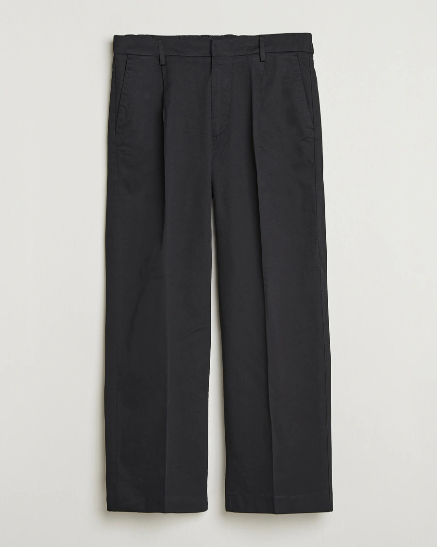 Herr | Byxor | NN07 | Kay Relaxed Fit Pleated Trousers Black