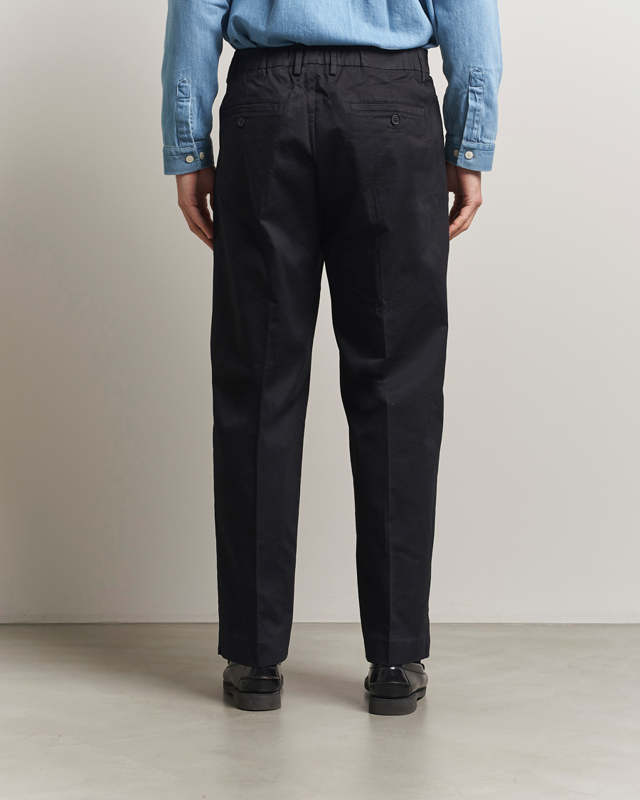 Herr | Byxor | NN07 | Kay Relaxed Fit Pleated Trousers Black