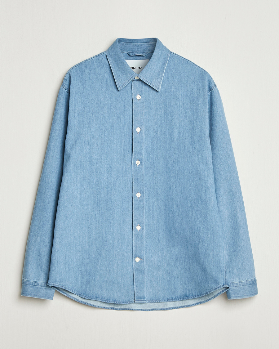 Herr | Skjortor | NN07 | Casper Denim Overshirt Blue