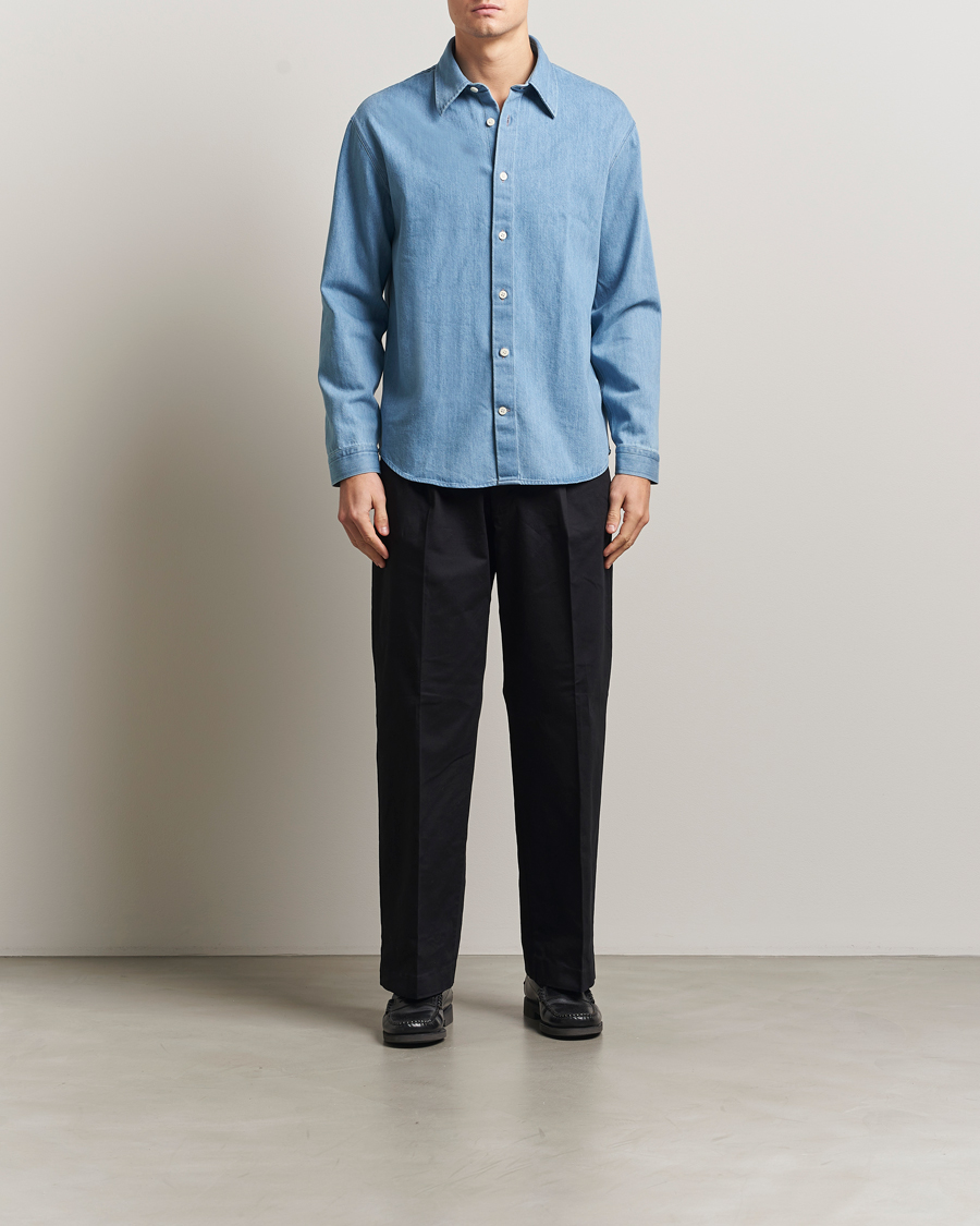 Herr | Skjortor | NN07 | Casper Denim Overshirt Blue