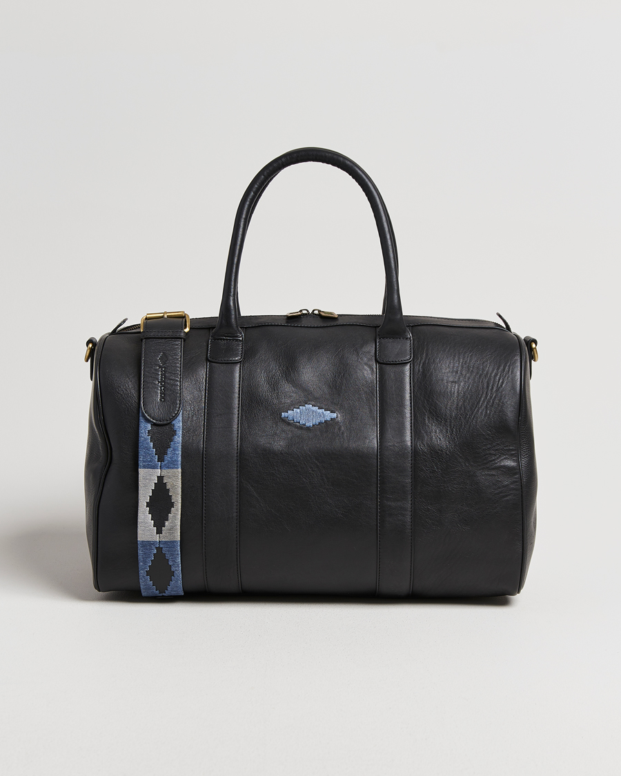 Herr | Väskor | Pampeano | Varon Small Leather Weekend Bag Black