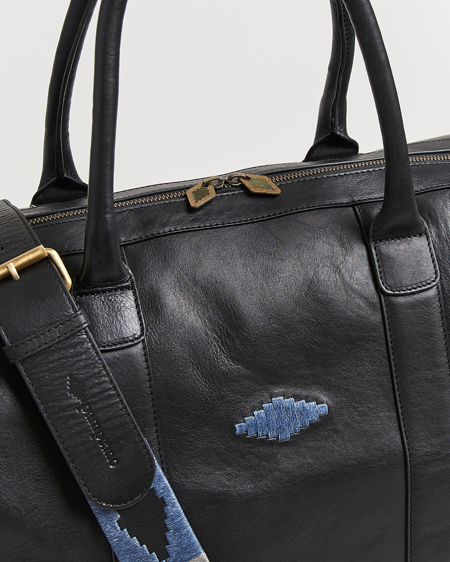 Herr | Väskor | Pampeano | Varon Small Leather Weekend Bag Black