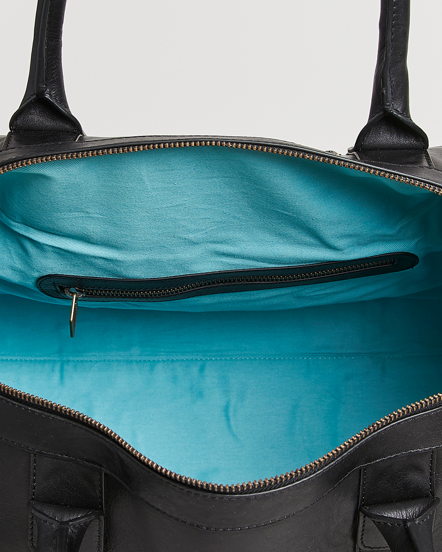 Herr | Väskor | Pampeano | Varon Small Leather Weekend Bag Black