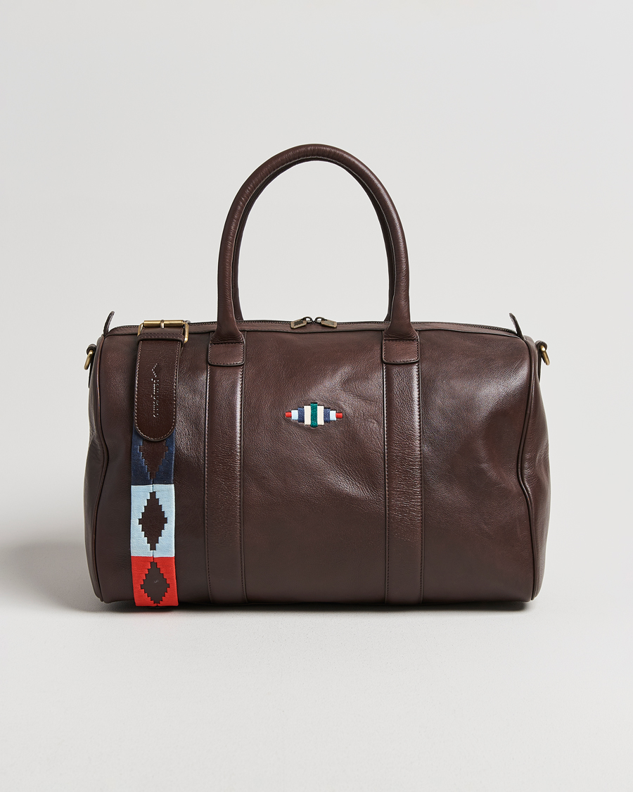 Herr | Väskor | Pampeano | Varon Small Leather Weekend Bag Brown