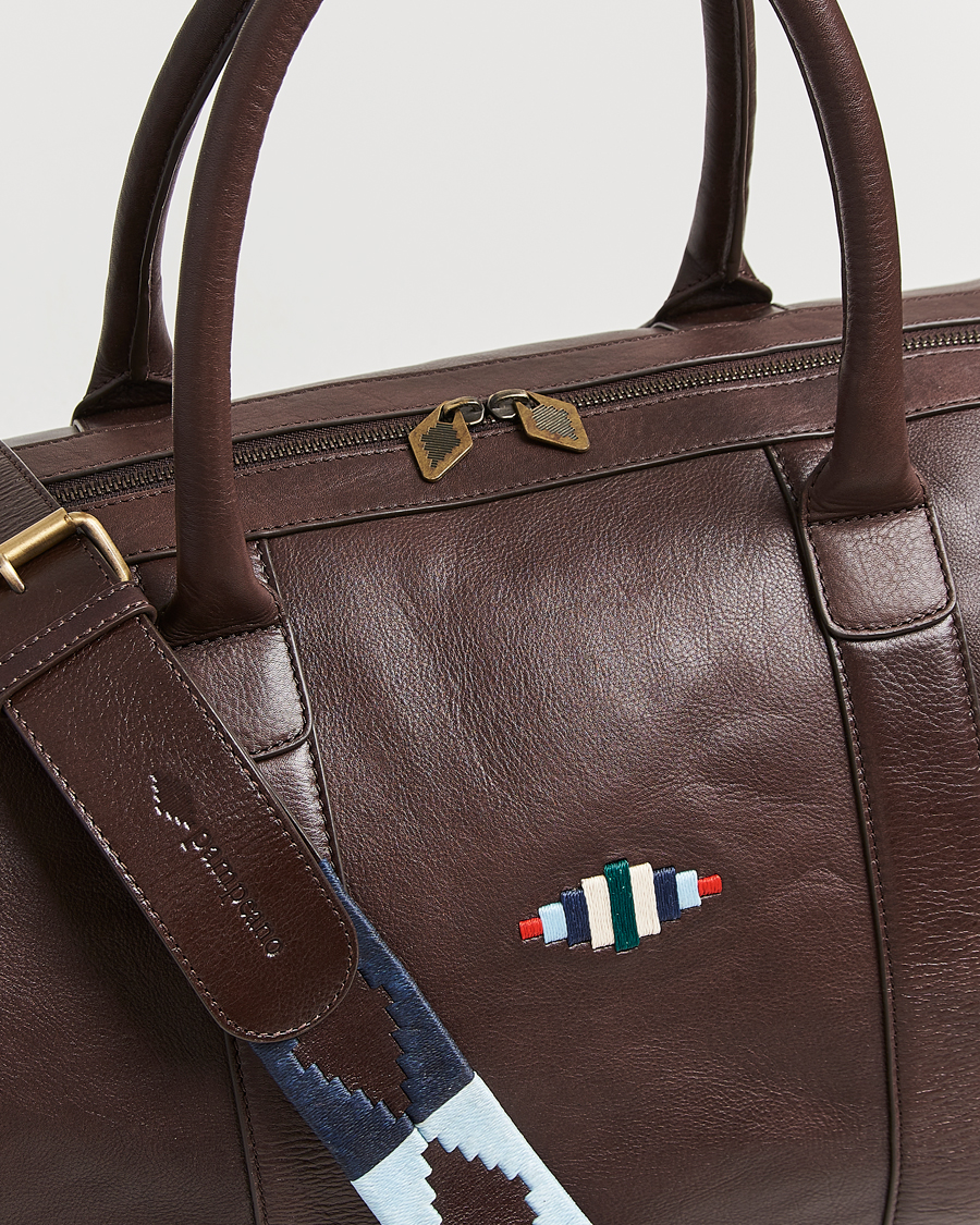 Herr | Väskor | Pampeano | Varon Small Leather Weekend Bag Brown