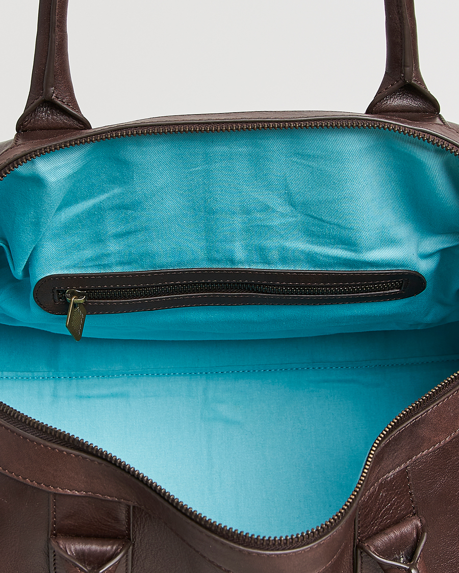 Herr | Väskor | Pampeano | Varon Small Leather Weekend Bag Brown