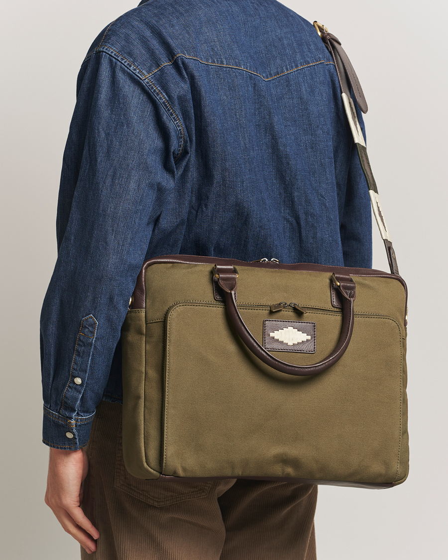Herr | Väskor | Pampeano | Mensajero Canvas Briefcase Forest