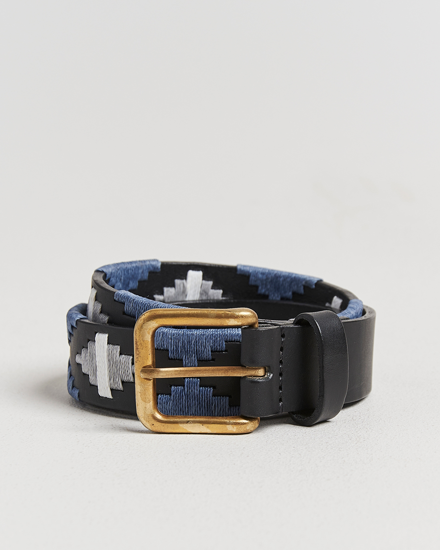 Herr | Bälten | Pampeano | Sierra Hand Stitched Classic Leather Belt 3,5cm Black