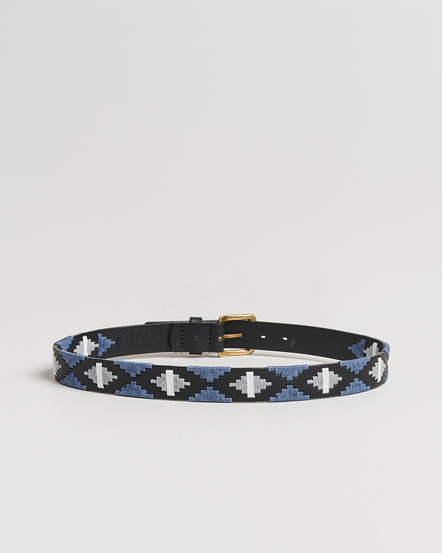 Herr | Bälten | Pampeano | Sierra Hand Stitched Classic Leather Belt 3,5cm Black