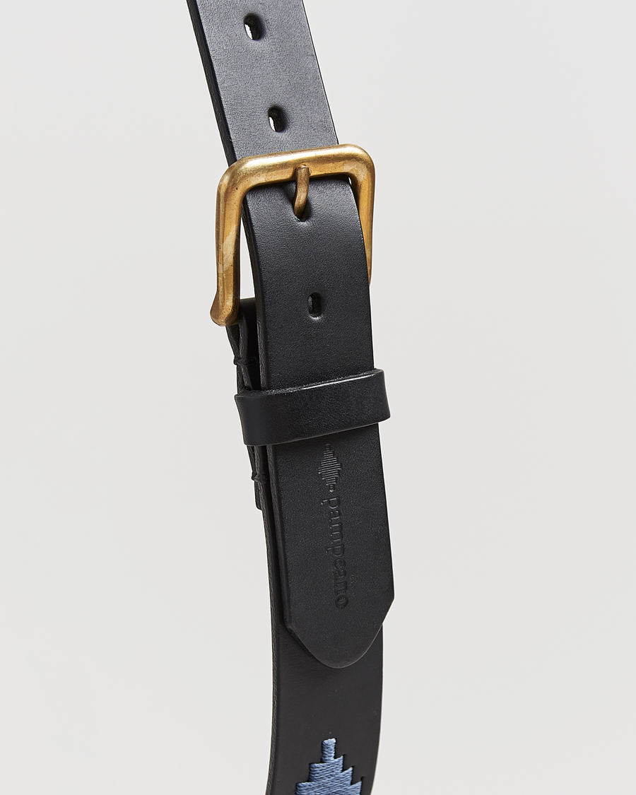 Herr | Bälten | Pampeano | Sierra Hand Stitched Classic Leather Belt 3,5cm Black