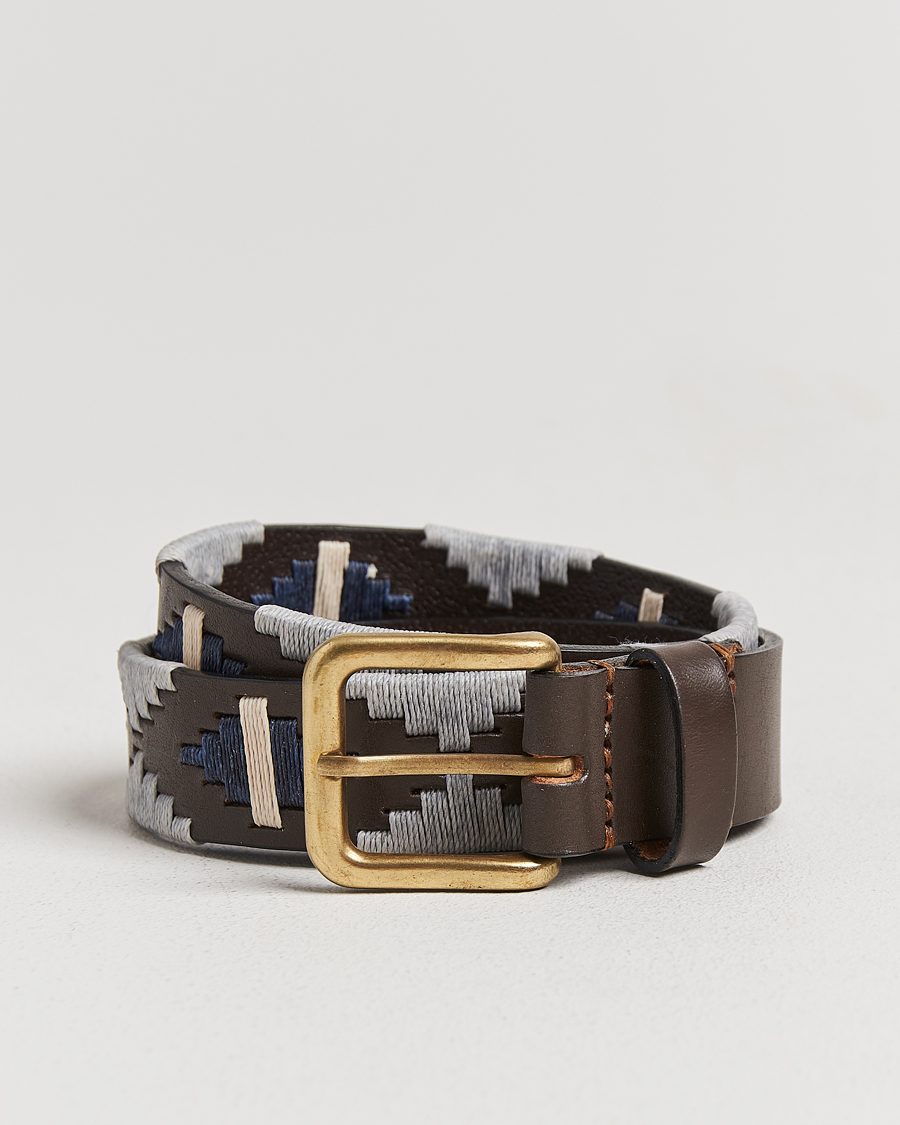 Herr | Bälten | Pampeano | Tornado Hand Stitched Classic Leather Belt 3,5cm Brown