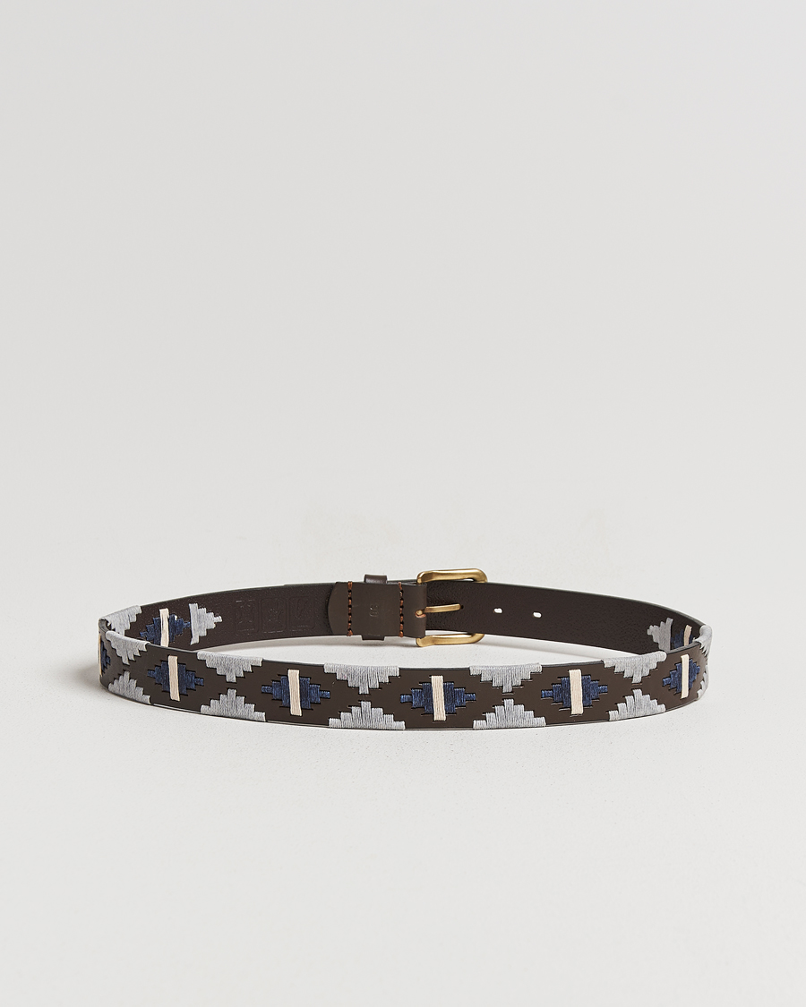 Herr | Bälten | Pampeano | Tornado Hand Stitched Classic Leather Belt 3,5cm Brown
