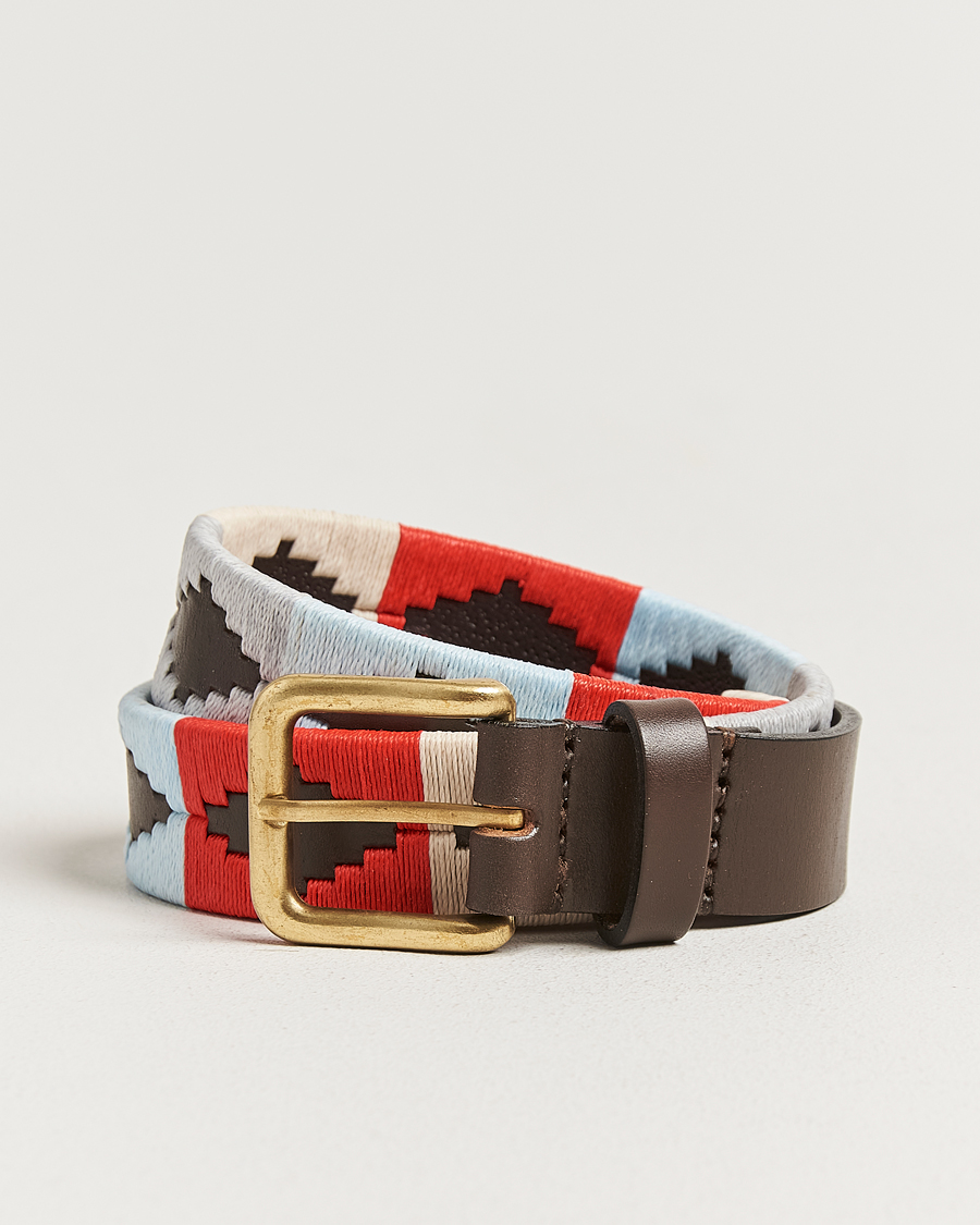 Herr | Bälten | Pampeano | Brisa Hand Stitched Classic Leather Belt 3,5cm Multi