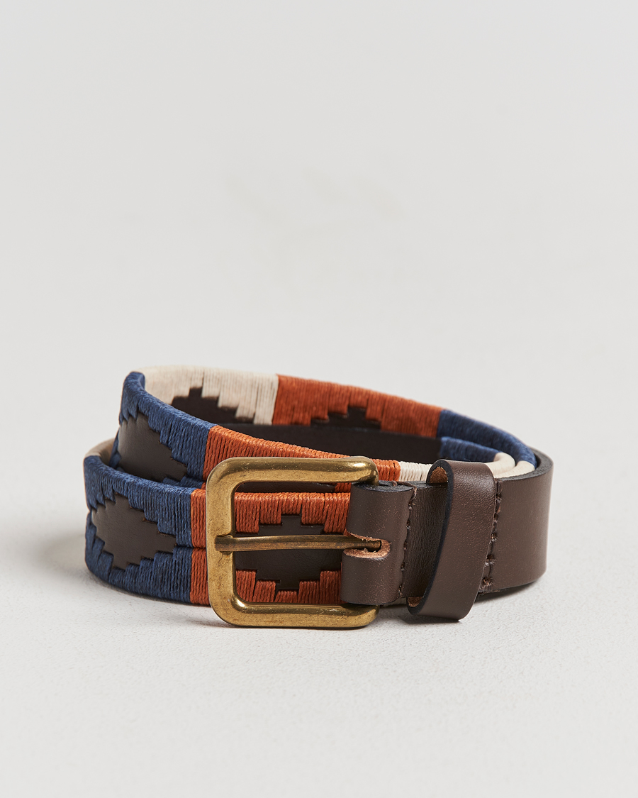 Herr | Bälten | Pampeano | Aurora Hand Stitched Classic Leather Belt 3,5cm Orange