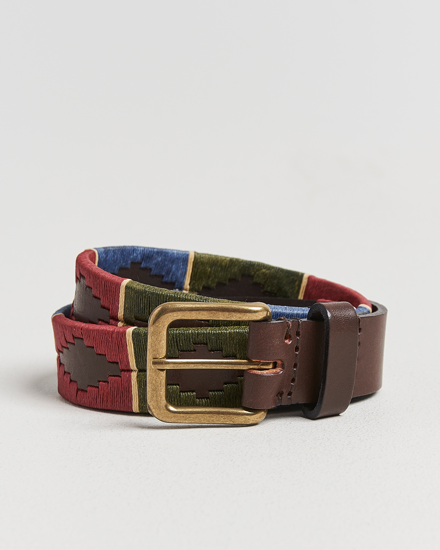 Herr | Bälten | Pampeano | Otono Hand Stitched Classic Leather Belt 3,5cm Brown
