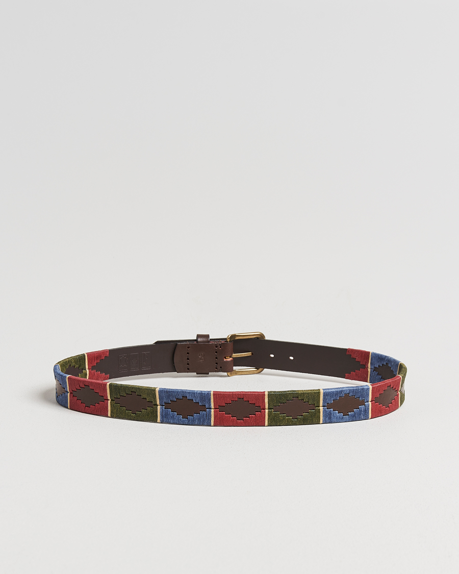 Herr | Bälten | Pampeano | Otono Hand Stitched Classic Leather Belt 3,5cm Brown